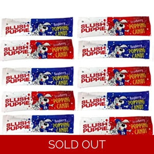 Slush Puppie Raspberry and Strawberry Popping Candy - 10 x 2g Packs